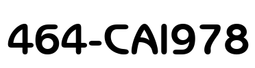 464-CAI978 Font Image