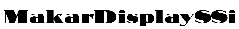 MakarDisplaySSi Font Image