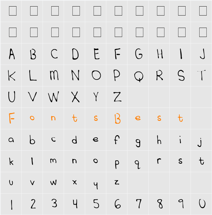 RobinsHand Character Map