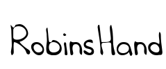 RobinsHand Font Image