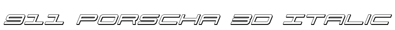 911 Porscha 3D Italic