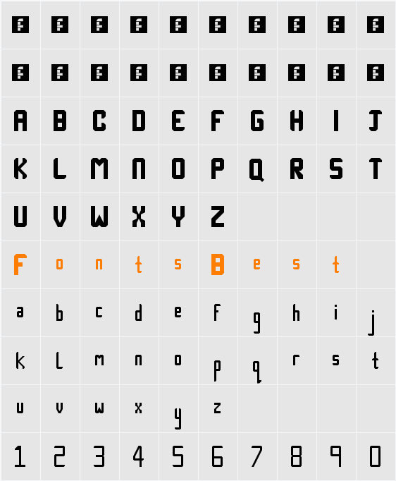 Tech-nick Character Map