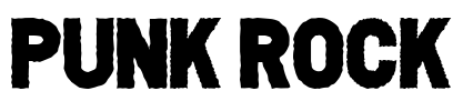 PUNK ROCK Font Image