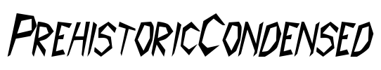 PrehistoricCondensed Font Image