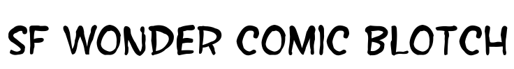 SF Wonder Comic Blotch Font Image