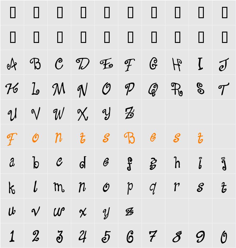 Effulgent Character Map