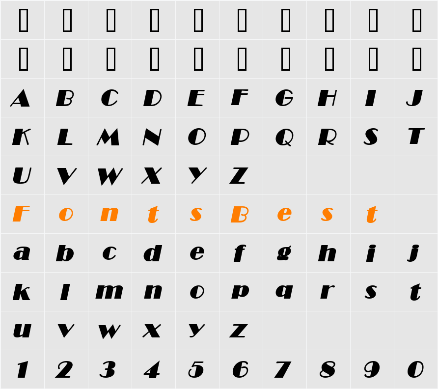 Brando Character Map