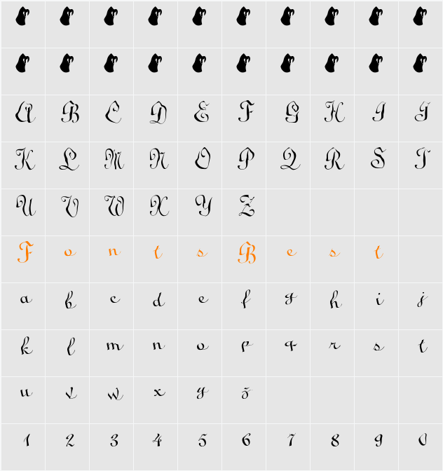 Soda Lime Character Map