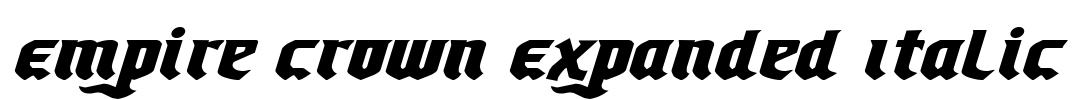 Empire Crown Expanded Italic Font Image