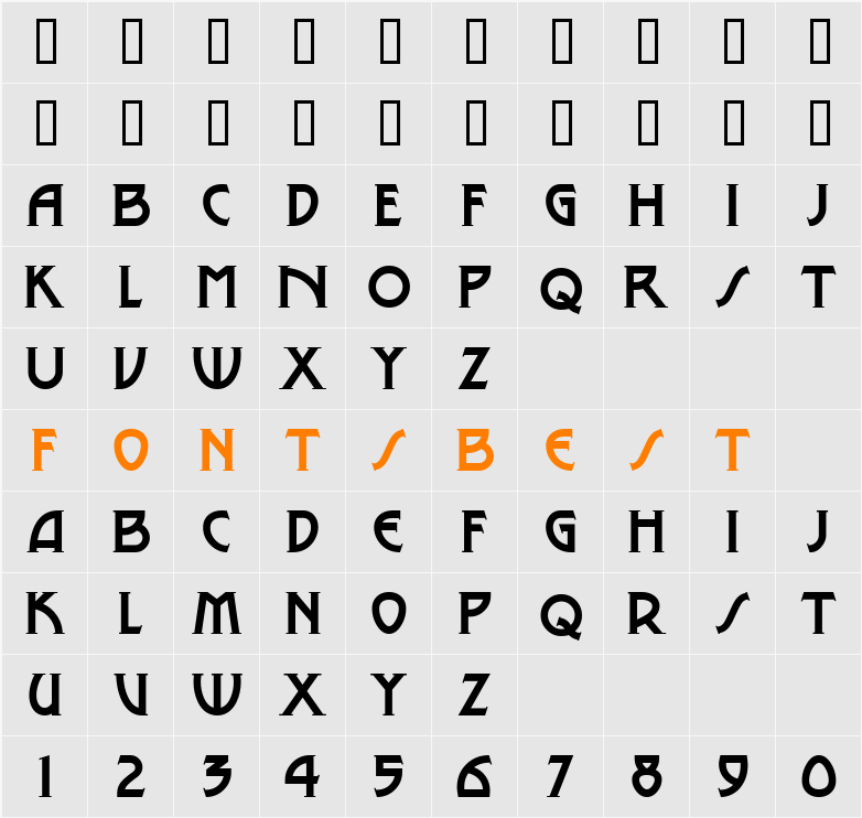 Lance Corporal NF Character Map