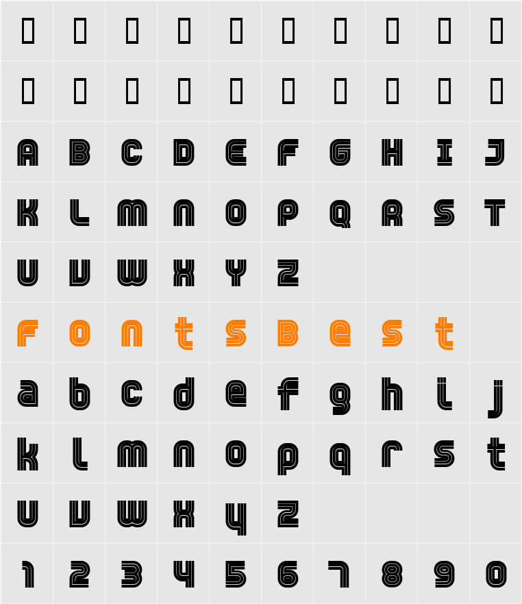 Trisect Character Map