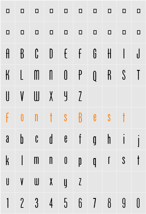 FZ BASIC 51 EX Character Map