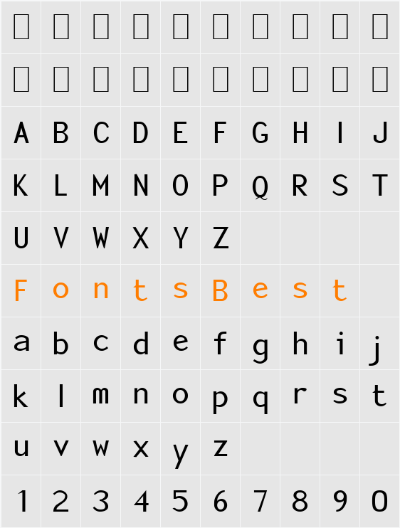 Sensor Character Map