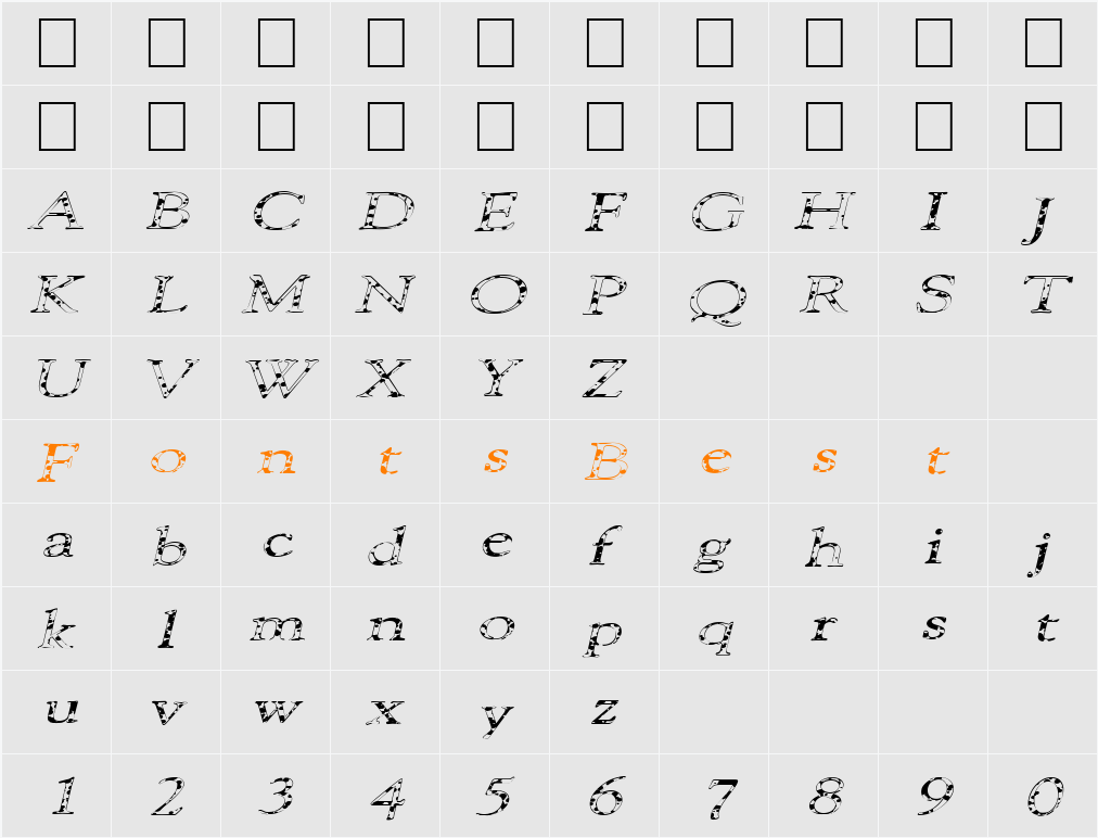 101 Puppies SW Character Map