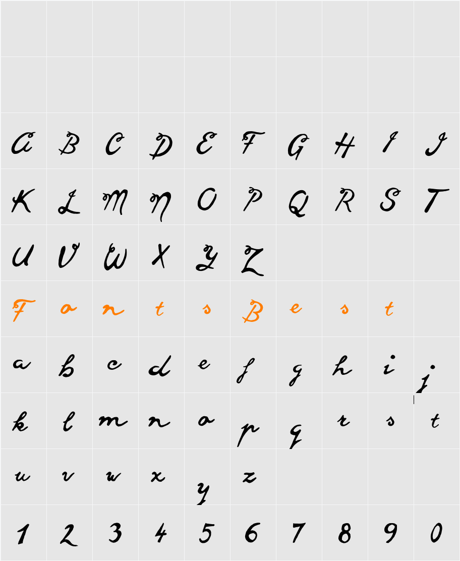 goodvibes regular Character Map