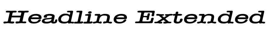 Headline Extended Font Image