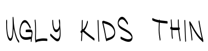 Ugly Kids Thin Font Image