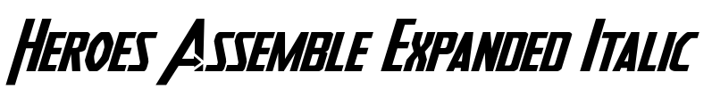 Heroes Assemble Expanded Italic Font Image