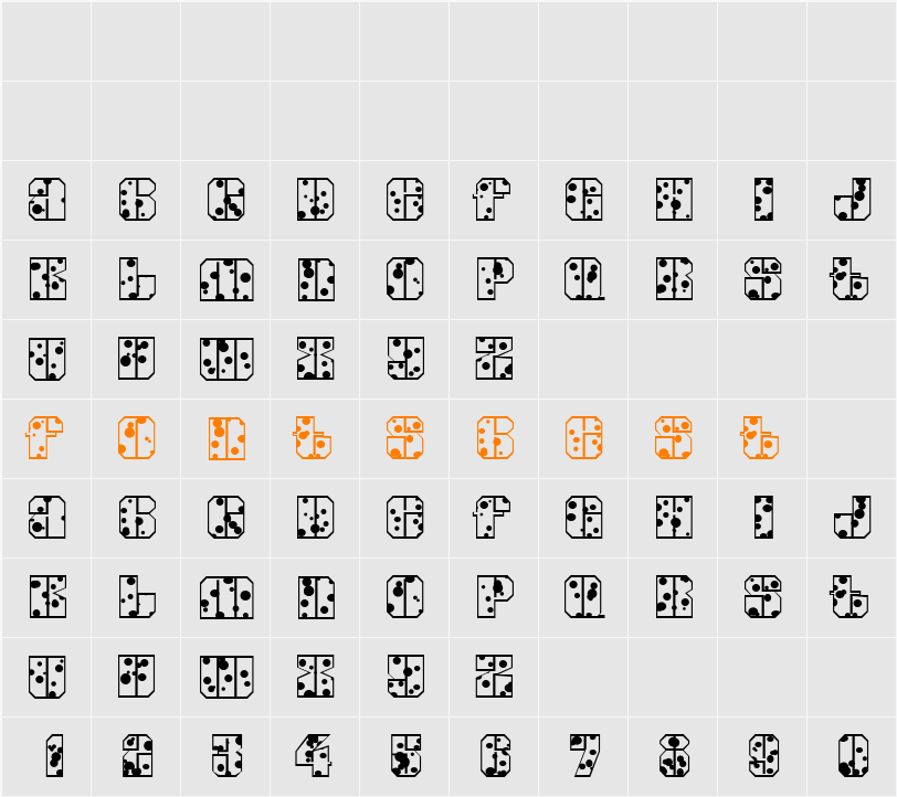 a_GladeInkB Character Map