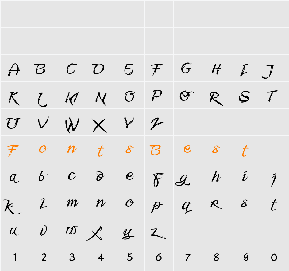 Fmiring Campotype One Character Map