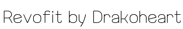 Revofit by Drakoheart Font Image