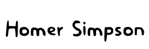 Homer Simpson Font Image