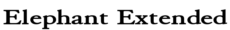 Elephant Extended Font Image