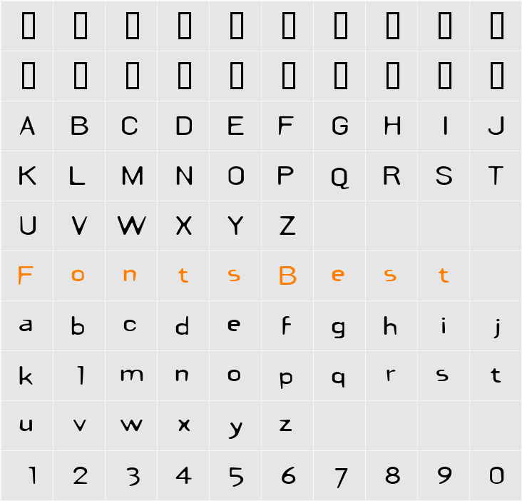 DraftPlateExtended Character Map