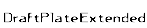 DraftPlateExtended Font Image
