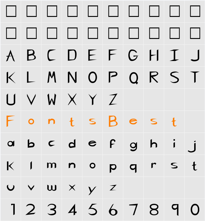 QTKung-Fu Character Map