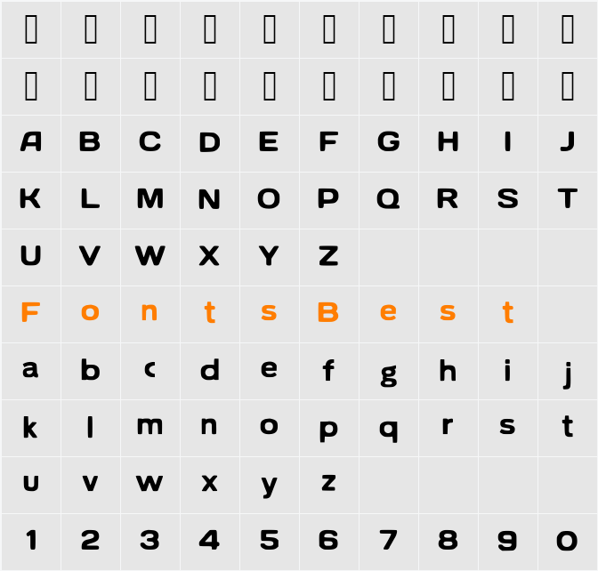 tamo Character Map
