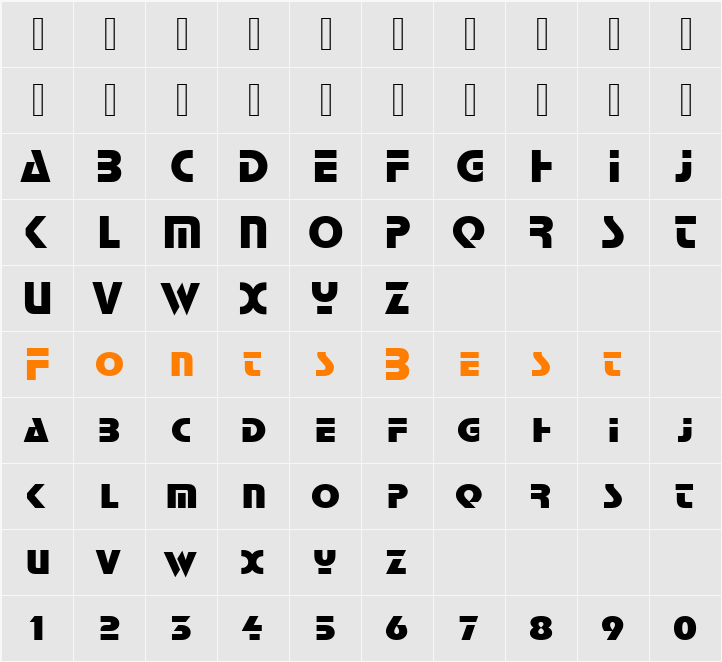 StopSCD Character Map