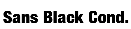Sans Black Cond. Font Image