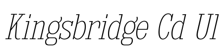 Kingsbridge Cd Ul Font Image