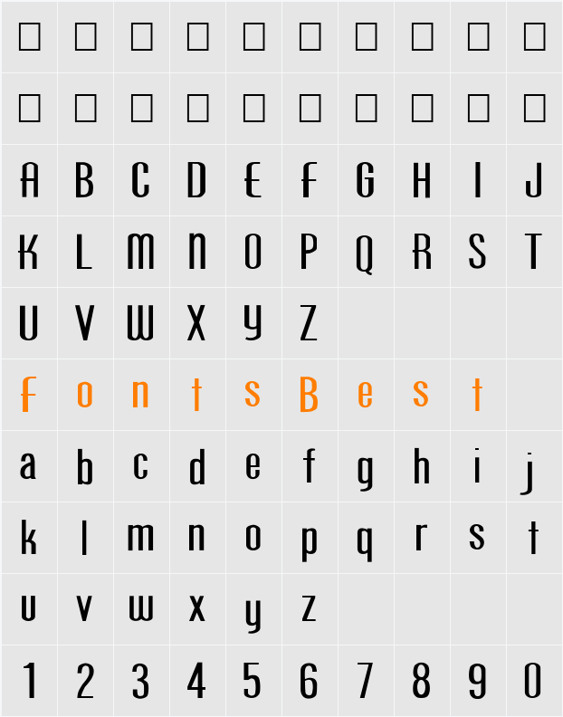 FZ BASIC 49 EX Character Map