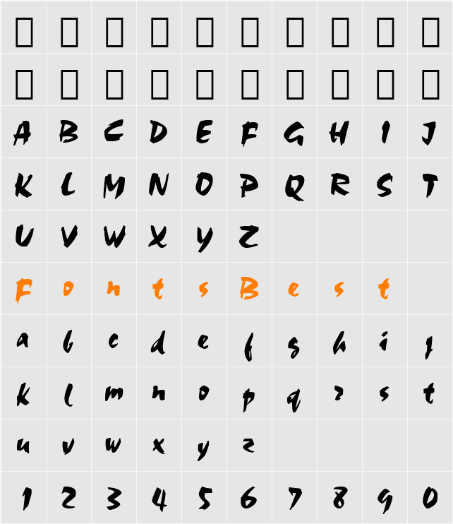 244-CAI978 Character Map