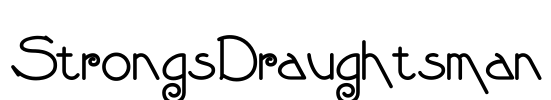 StrongsDraughtsman Font Image