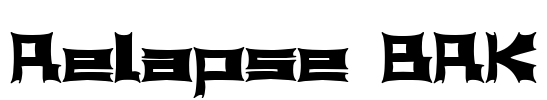 Relapse BRK Font Image