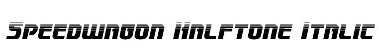 Speedwagon Halftone Italic Font Image