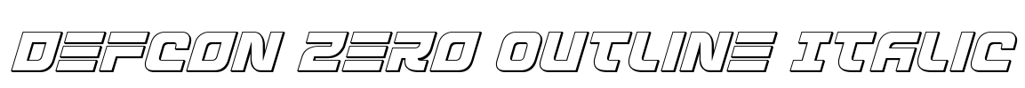 Defcon Zero Outline Italic