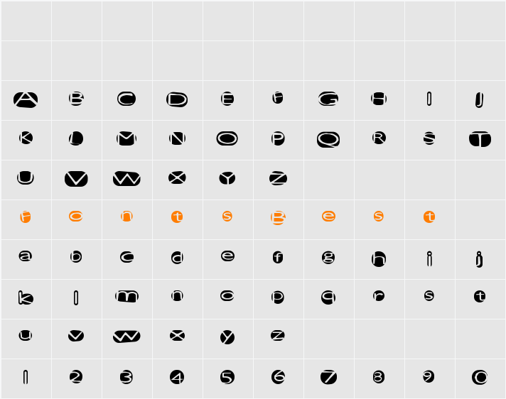 GreatStorm Character Map