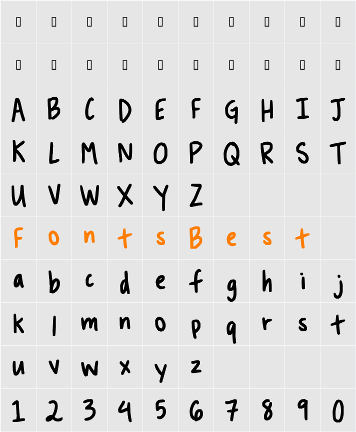 lemon squeezy Character Map