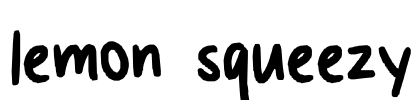 lemon squeezy Font Image