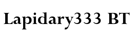 Lapidary333 BT Font Image