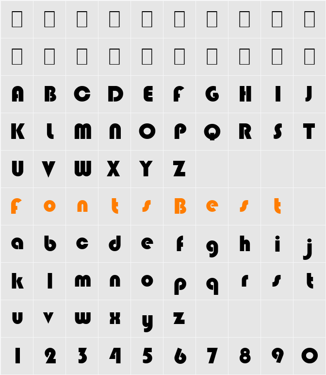 Knobby Pine Character Map