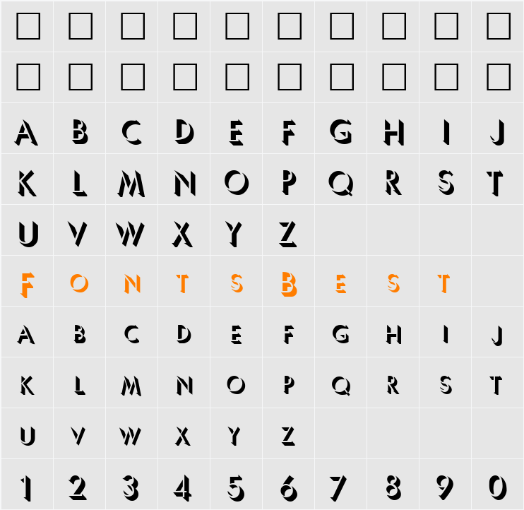 UltraShadow Character Map