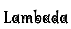 Lambada Font Image
