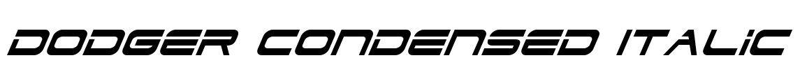 Dodger Condensed Italic Font Image
