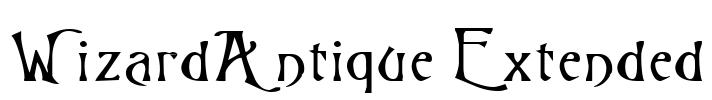 WizardAntique Extended Font Image