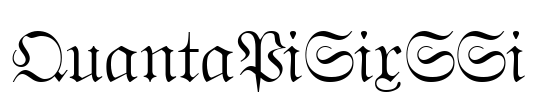 QuantaPiSixSSi Font Image